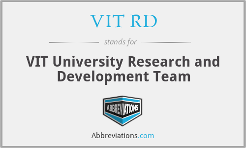 VIT RD - VIT University Research and Development Team